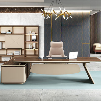 Boss L-förmige Luxus-Büromöbel für Technik modernes Zuhause Verwaltungsbüro