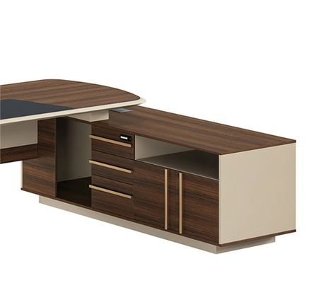 Boss L-förmige Luxus-Büromöbel für Technik modernes Zuhause Verwaltungsbüro