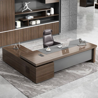 Geschäftsmöbel Holz L-Form Executive Office Schreibtisch für Chef Manager Direktor