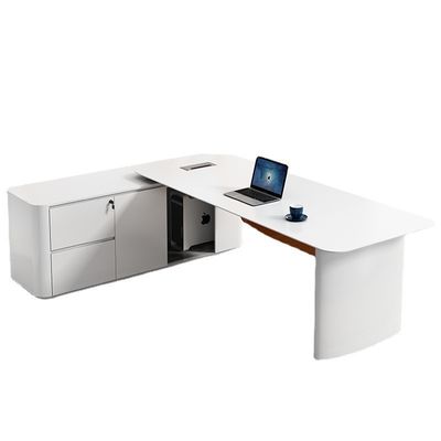 Design MDF Backfarben Material L-förmige Executive Desk für CEO Büro und Stuhl