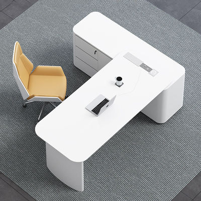 Design MDF Backfarben Material L-förmige Executive Desk für CEO Büro und Stuhl