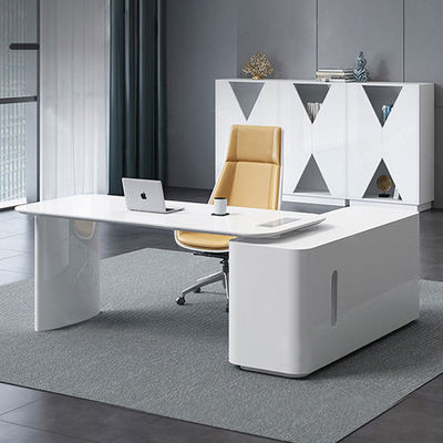 Design MDF Backfarben Material L-förmige Executive Desk für CEO Büro und Stuhl