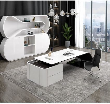Luxus Executive President Manager Supervisor Schreibtisch mit MDF Backlack Material