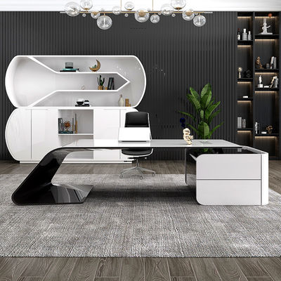 Luxus Executive President Manager Supervisor Schreibtisch mit MDF Backlack Material