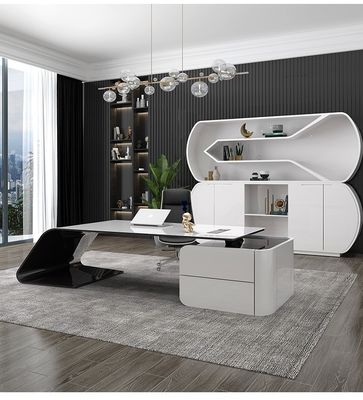 Luxus Executive President Manager Supervisor Schreibtisch mit MDF Backlack Material