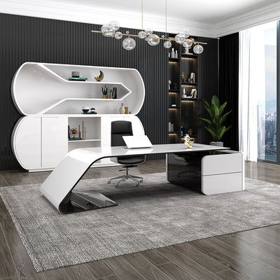 Luxus Executive President Manager Supervisor Schreibtisch mit MDF Backlack Material