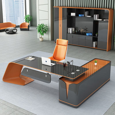 Modernes Schlafzimmermöbeldesign unregelmäßige Form Schreibtisch mit Backfarbe