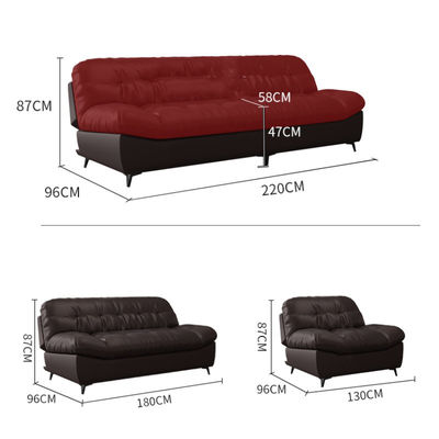 Multifunktionales Lederbüro Sofa im chinesischen Stil