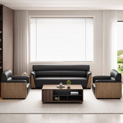 Napa Leder Büro Sofa Set für modernen und komfortablen Arbeitsplatz in Business Reception