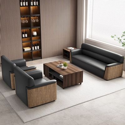 Napa Leder Büro Sofa Set für modernen und komfortablen Arbeitsplatz in Business Reception