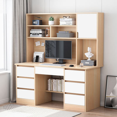 Zuhause Studenten Lese- und Schreibtisch Bücherregal Bücherregal All-in-One Schreibtisch für einfachen Computer