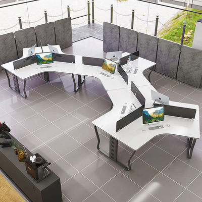 6 Personen MDF Bürostation mit modernem Design und Funktion Schreibtisch