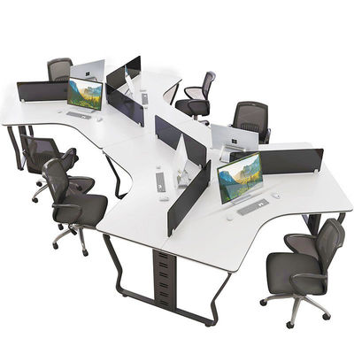 6 Personen MDF Bürostation mit modernem Design und Funktion Schreibtisch