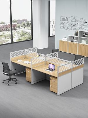 angepasste Farben 4 Personen Büro Trennwände Tisch Arbeitsplatz mit erweiterbarem Design