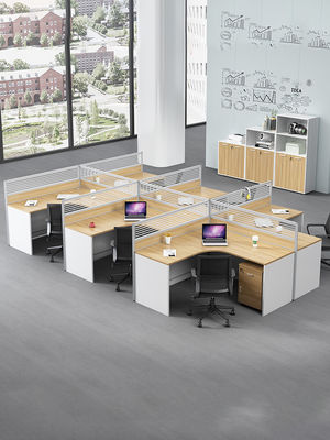 angepasste Farben 4 Personen Büro Trennwände Tisch Arbeitsplatz mit erweiterbarem Design