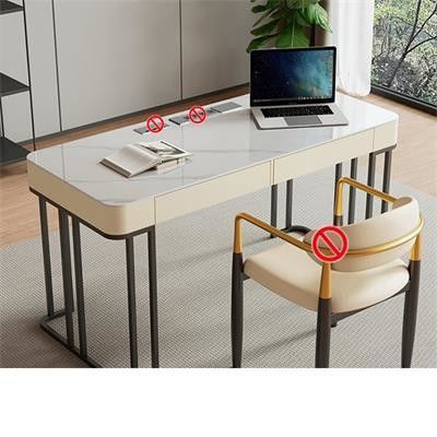 Marmor Büromöbel L-förmiger Büro-Tisch für Geschäftsmöbel