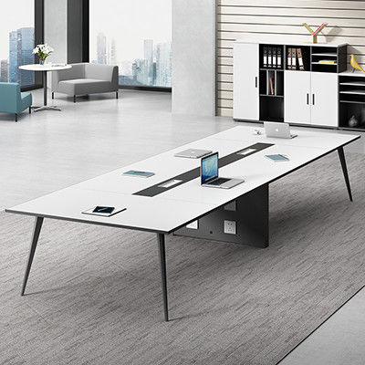 Massivholz Büromöbel individuell Luxus-Weiß Konferenztisch Modernes Tagungszimmer Tisch 10