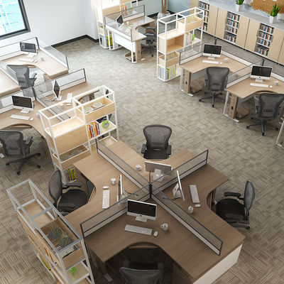 Einfache Modular-Panel-Computer-Büro-Workstation für 2 4 6 Personen Schreibtischdesign
