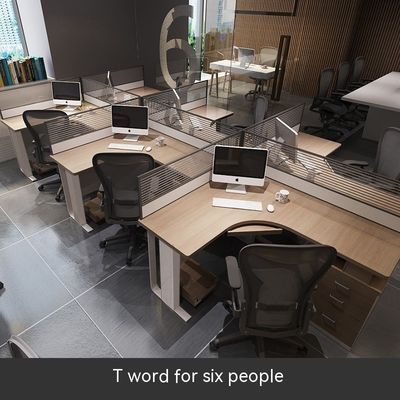 Einfache Modular-Panel-Computer-Büro-Workstation für 2 4 6 Personen Schreibtischdesign