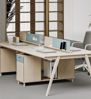 Holzmoderne Büromöbel Mitarbeiterschreibtisch mit L-Form und Y-Postverpackung