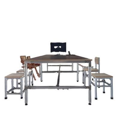 Konferenztisch Rechteckiger Massivholz-Stil Geschäftsbüro Computer Schreibtisch Arbeitsplatz