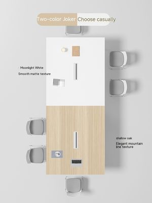Moderner weißer Konferenztisch für Büro-Schulungen und Verhandlungen im Einkaufszentrum
