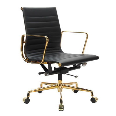 Höhenverstellbarer Executive Office Chair mit Drehrädern und synthetischem PU Leder