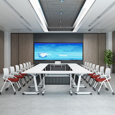 Allgemeine Bewegliche Spleißung Klapptisch mit Rädern Flip Long Table Lehrtisch Büromöbel Kombination