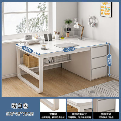 Einfache moderne Büromöbel Eisen Holz Schlafzimmer Arbeitsplatz Schreibtisch für im Home Office