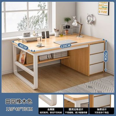 Einfache moderne Büromöbel Eisen Holz Schlafzimmer Arbeitsplatz Schreibtisch für im Home Office