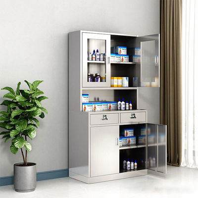90*40*180cm Spezifikationen Edelstahl Medizin Schrank für Krankenhaus und Klinik
