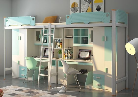 Hotel Stahl Bunk Bett mit Schreibtisch Treppe Kunden zur Verfügung gestellt und moderne Schlafzimmermöbel