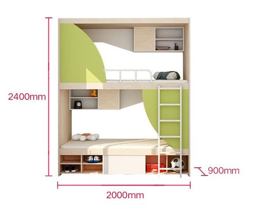 Platzsparendes Hotelbett im modernen, minimalistischen Stil Eisenbett mit großem Lagerraum