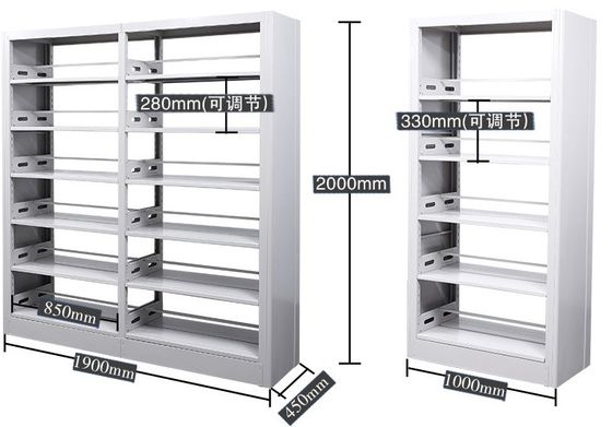 Büromöbel Bücherregal aus Stahl für die Schulbibliothek Doppelseitige Einseite Zahlungsfrist T/T
