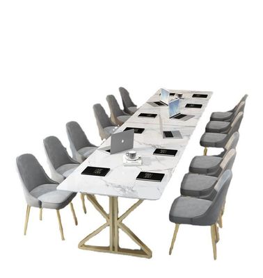 Leichtes Büromöbel im skandinavischen Stil 2 Meter Marmor Konferenztisch und Schreibtisch