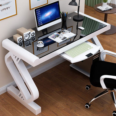 Kunden-Logo Büro Heim-Schule Computer-Schreibtisch mit gehärtetem Glas