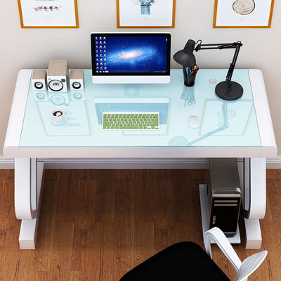 Kunden-Logo Büro Heim-Schule Computer-Schreibtisch mit gehärtetem Glas