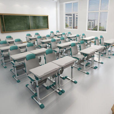 Moderne Design-Studien-Rückklappbares Schreibtisch und Stuhl für Schulunterricht