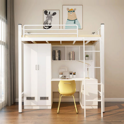 Postverpackung Y Moderne Schule Schlafzimmer Möbel Set Loft Metall Bunk Bett Mit Schreibtisch