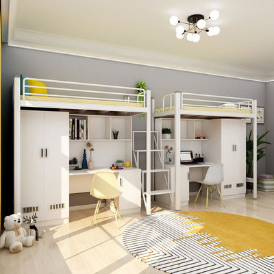 Postverpackung Y Moderne Schule Schlafzimmer Möbel Set Loft Metall Bunk Bett Mit Schreibtisch