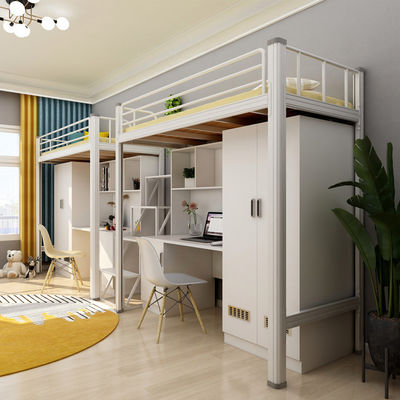 Postverpackung Y Moderne Schule Schlafzimmer Möbel Set Loft Metall Bunk Bett Mit Schreibtisch