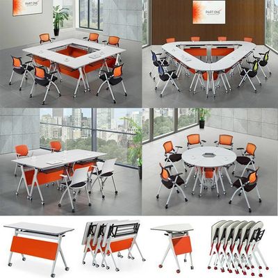 E1 MDF/MFC Melaminplattenklappbare mobile Schulungsfläche für Büro-Hotelkonferenzen