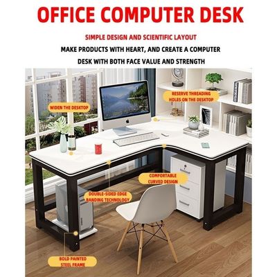 Home Office Computer-Schreibtisch mit konvertierbarer L-Form und angepassten Farben
