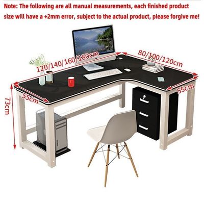 Home Office Computer-Schreibtisch mit konvertierbarer L-Form und angepassten Farben