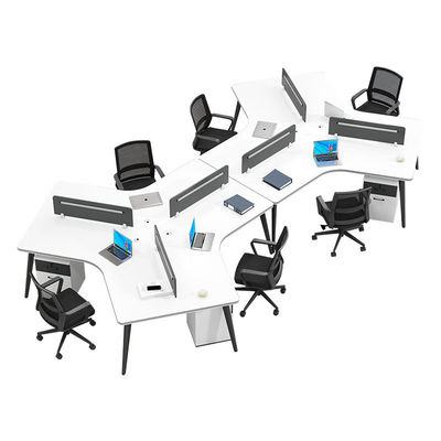 Moderne offene Arbeitsfläche Büroarbeitsplätze mit anpassbarem Schreibtisch und 2 / 4 / 6 Sitzplätzen