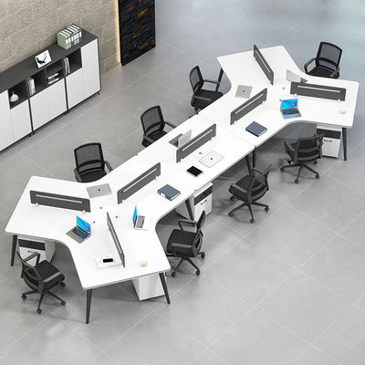 Moderne offene Arbeitsfläche Büroarbeitsplätze mit anpassbarem Schreibtisch und 2 / 4 / 6 Sitzplätzen