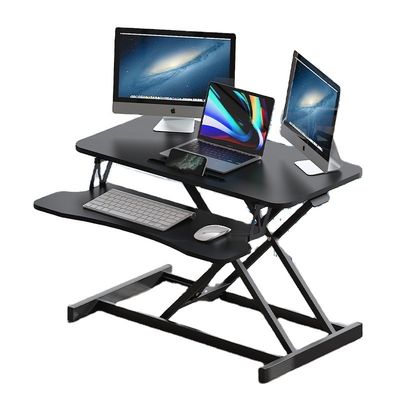 Stehender Klapphebel aus Edelstahl Stehender Lifttisch Höhenverstellbares Büro-Computer-Schreibtisch