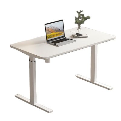 Büro-Schreibtisch aus Edelstahl, elektrischer Sitz-Stand-Tisch mit motorisierter Höhenregelung
