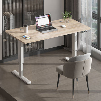 Büro-Schreibtisch aus Edelstahl, elektrischer Sitz-Stand-Tisch mit motorisierter Höhenregelung