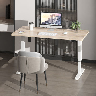 Büro-Schreibtisch aus Edelstahl, elektrischer Sitz-Stand-Tisch mit motorisierter Höhenregelung